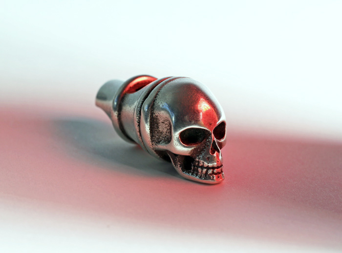 whistle skull deamon 3d print 3d printing silver Shapeways jewelry pendant