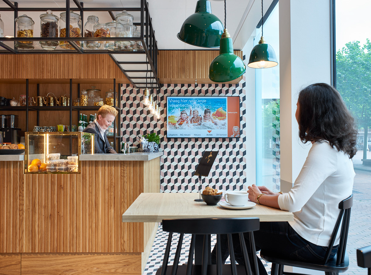 ING Bank Holland Netherlands creneau international design Interior interior design  Coffee money