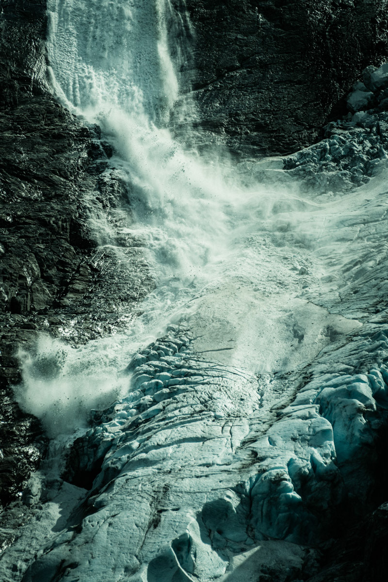 glacier Arctic norway Landscape ice water waterfall dark Nature nordic