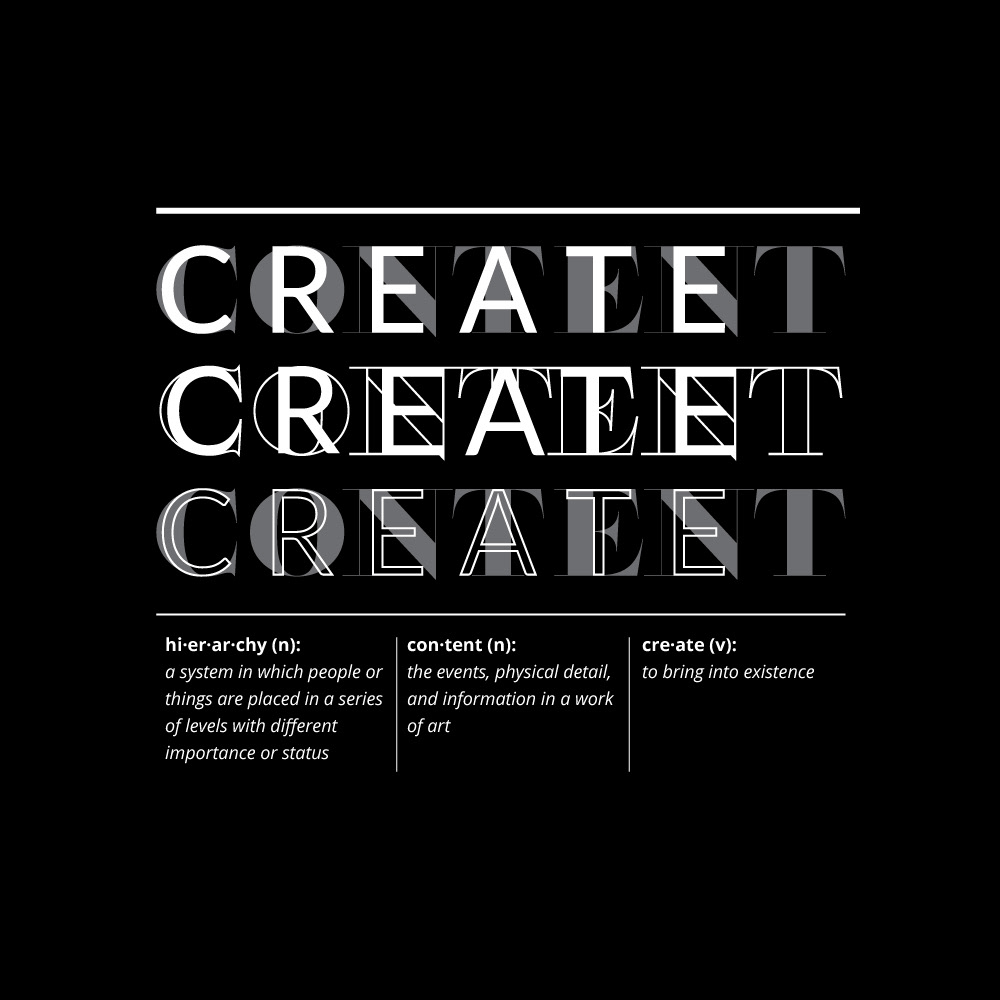 content Create make type poster define creative minimal minimal design clean negative space