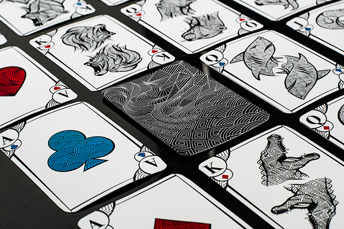 Playing Cards wild animals ILLUSTRATION  design package