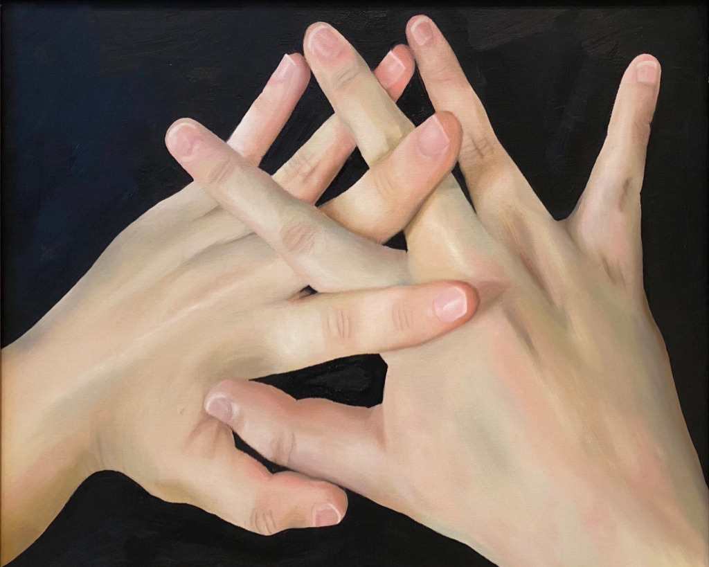 fine art hand hands oil on canvas Oil Painting painting  