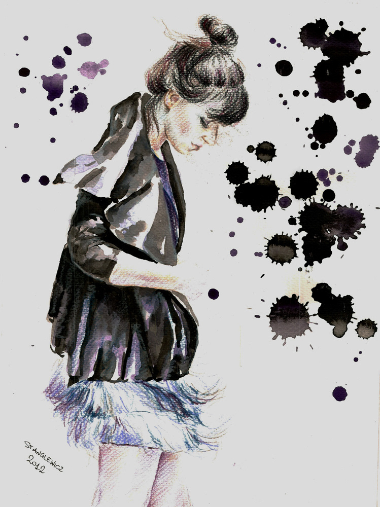 fashion illustration fashion bloggers watercolor color pencil