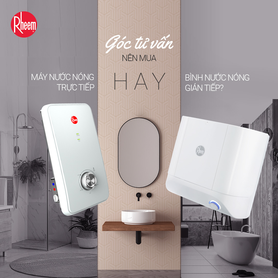 bathroom brand identity Facebook ads hot water rheem SHOWER Social Media Design water heater