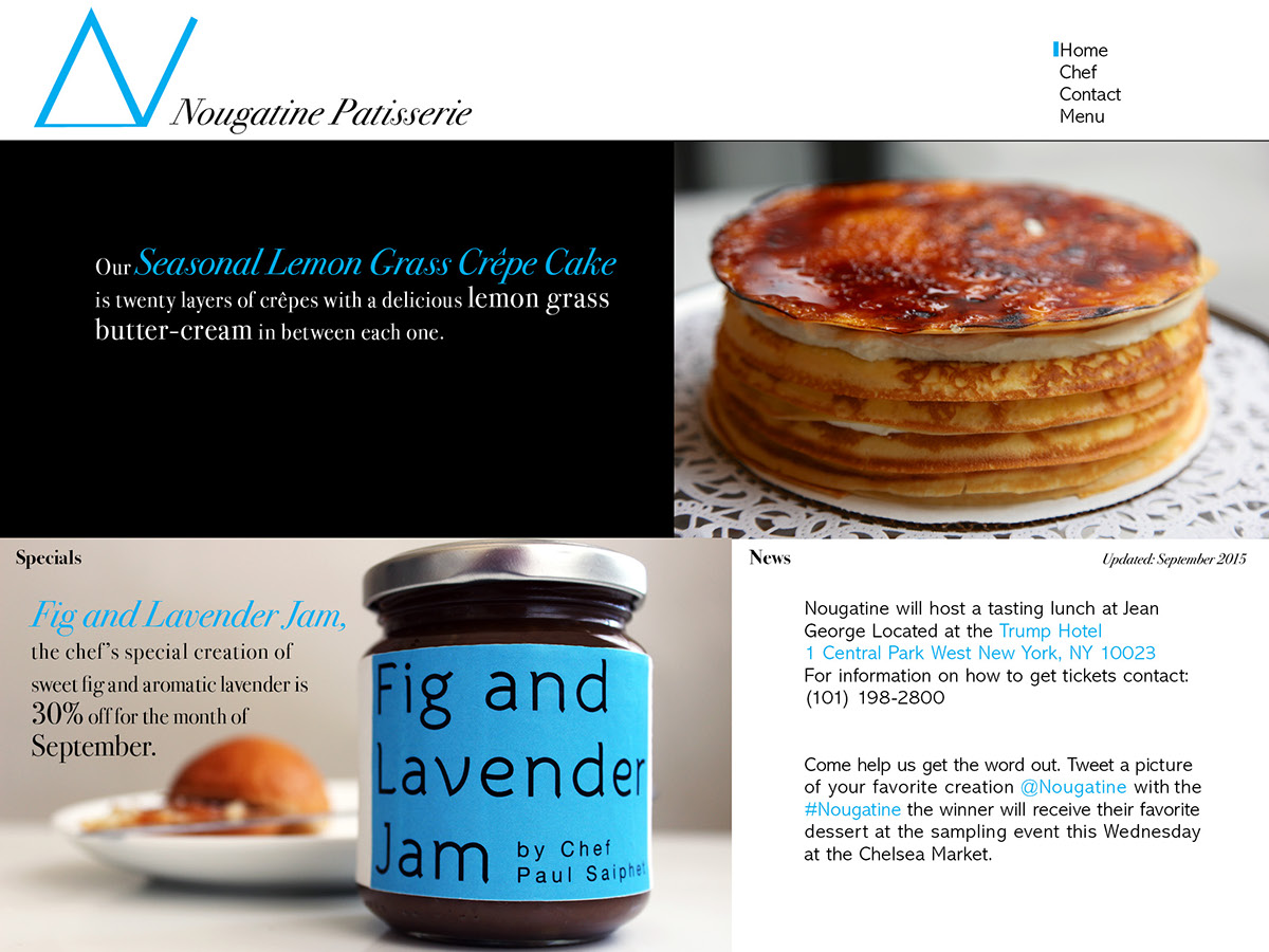 Web nougatine pastry site