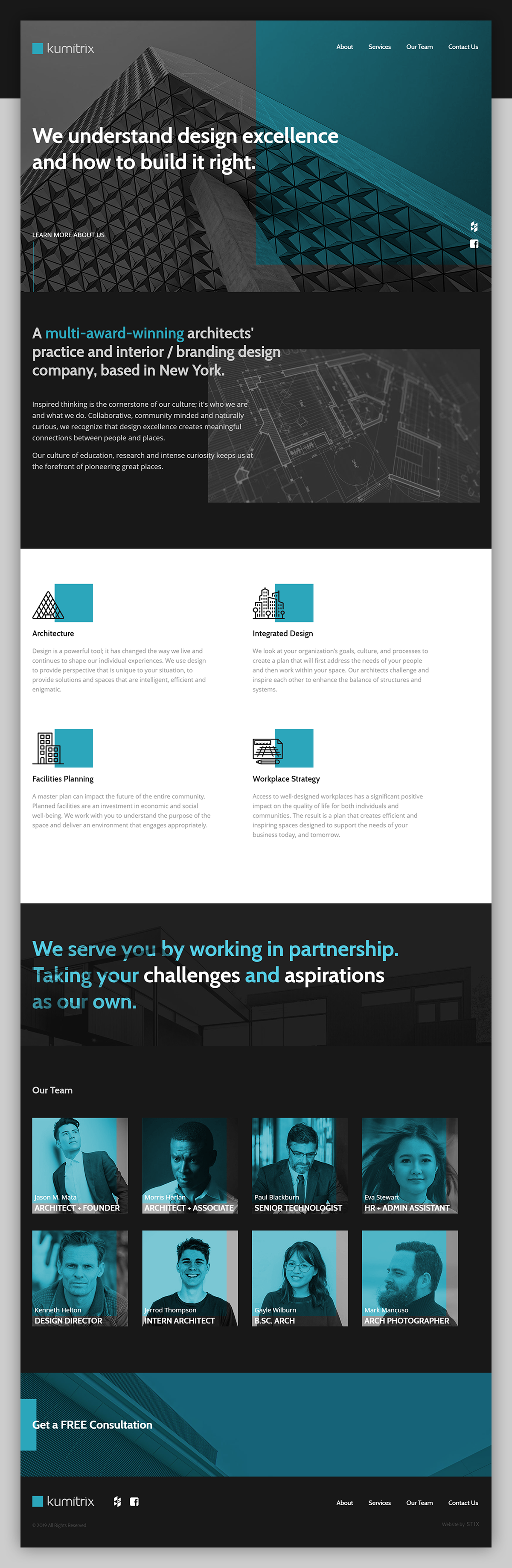 Web logo Responsive landing page minimal clean architecture Website branding  page