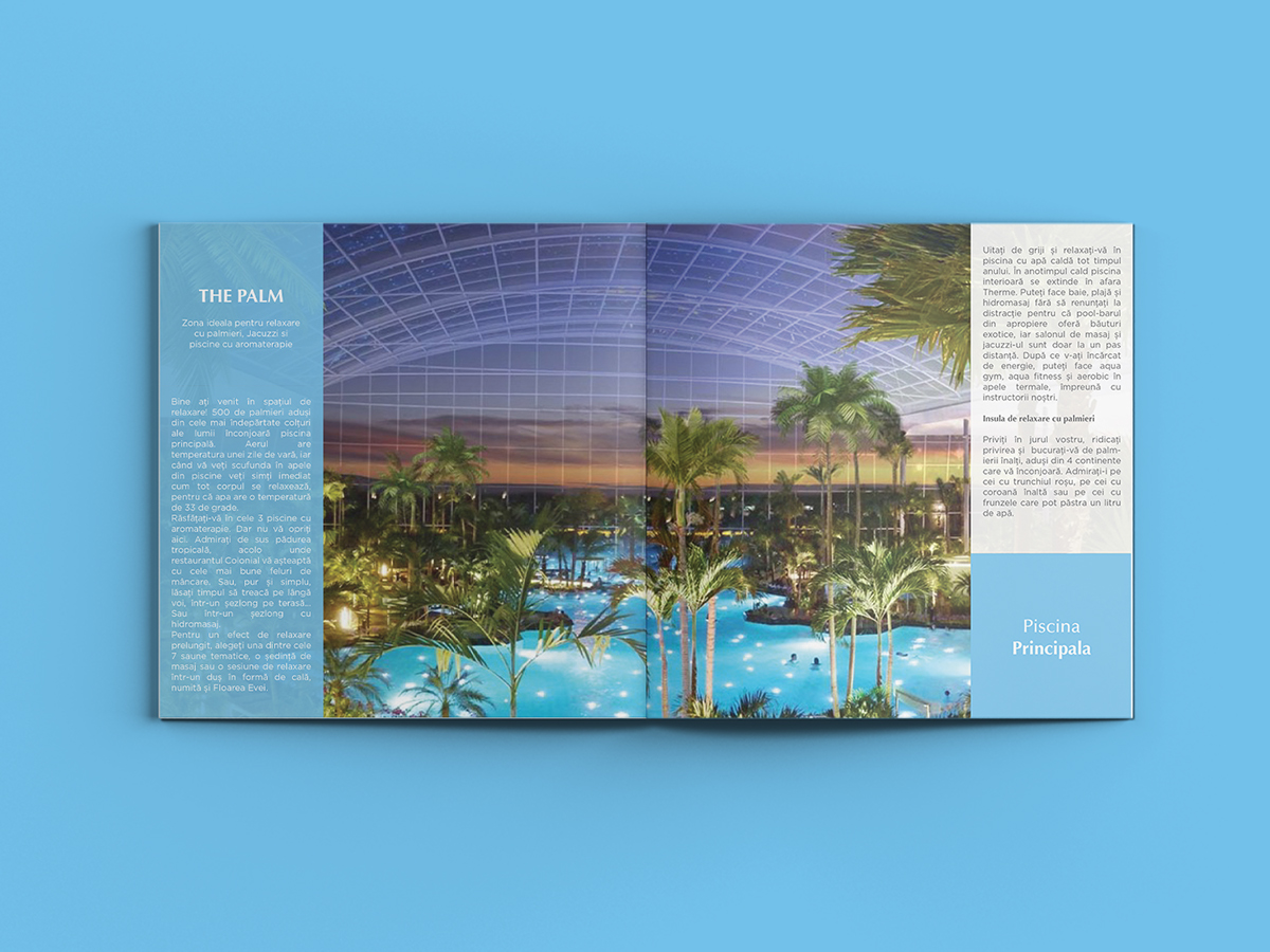 graphic design  brochure Therme Therme Bucuresti Therme Bucharest art direction  artwork