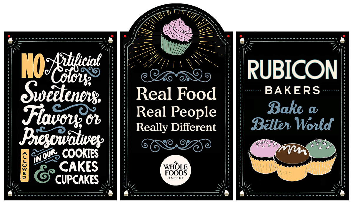 convention exhibit booth Booth Backdrop Rubicon baker bakery typography  