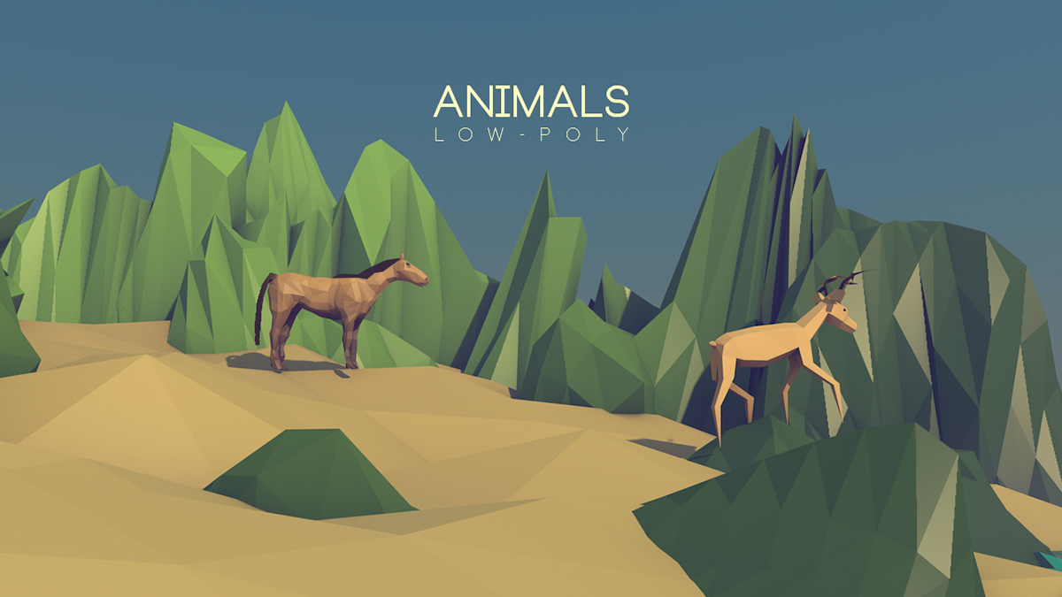 3D MODELLING: Low-Poly Animals on Behance