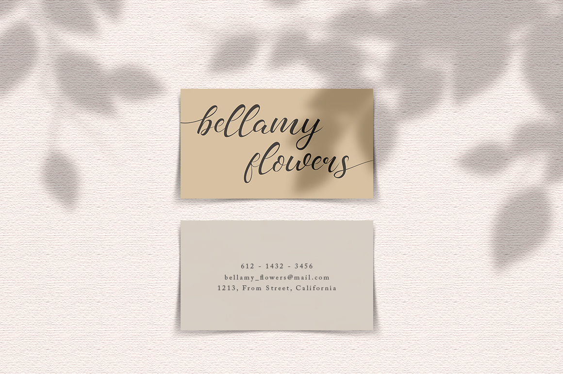 beauty business card Calligraphy   chic feminime Invitation Script wedding women