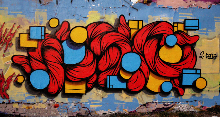 Graffiti streetart spray wall