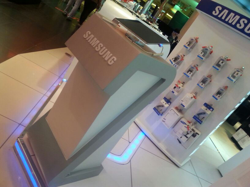 Display booth Exhibition  Stand Samsung new Interior room logo hossam moustafa