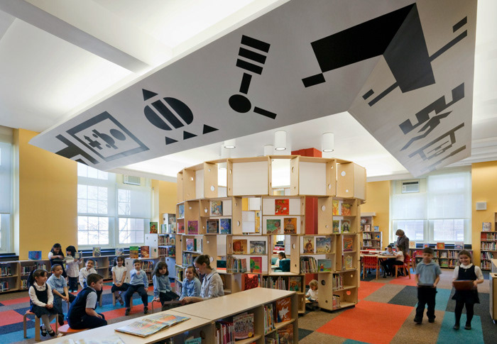 library public school Architectural Graphics Environmental Graphic Design pictograms children's art