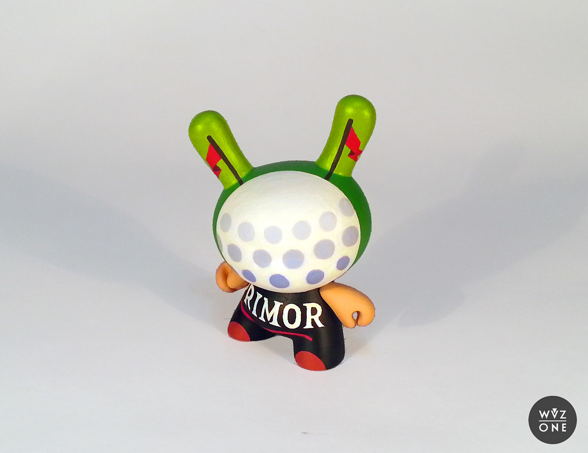 Wuzone Custom Dunny Kidrobot toy collectible Munny golf commission designertoy vinyltoy DIY wip geek acrylics