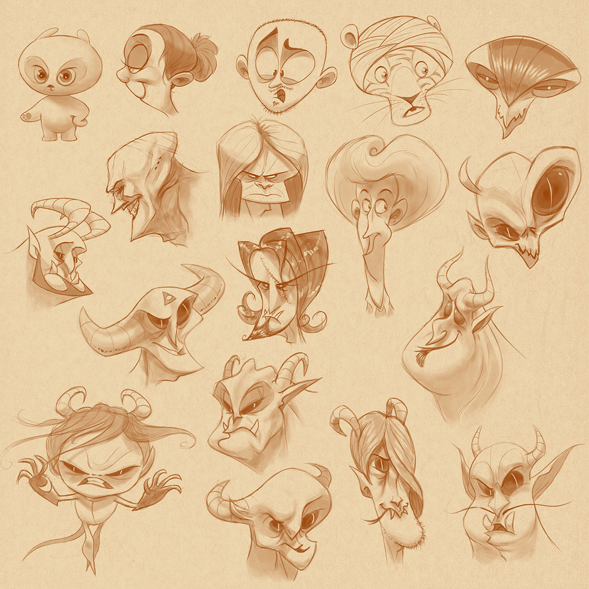 characters sketches Demons