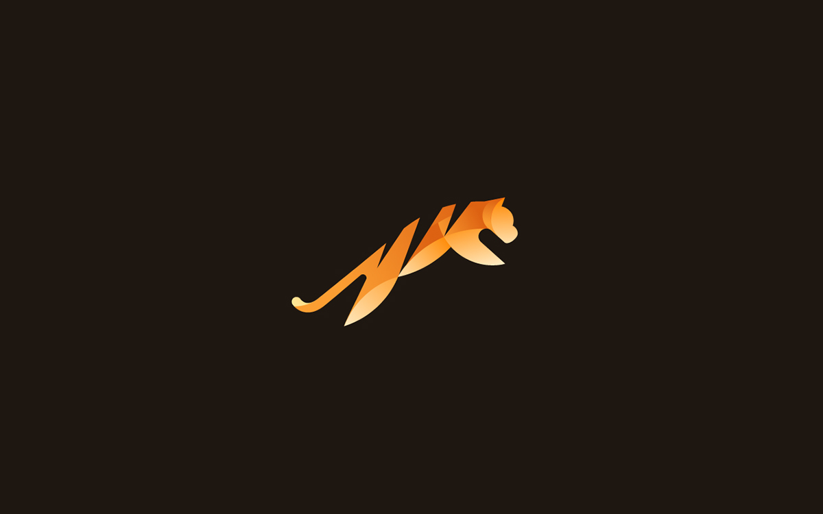 animal Rooster logo identity wolf tiger geometric gradient gorilla hummingbird tom bird cockrell minimal colour