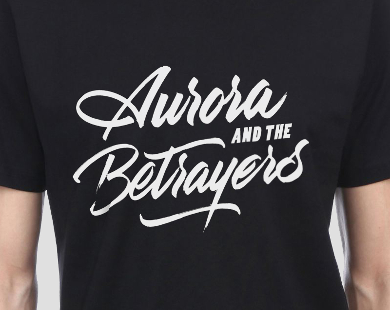 aurora Betrayers rock'n'roll rock soul poster Album cover type Typeface David Sanden design logo monogram Victorian