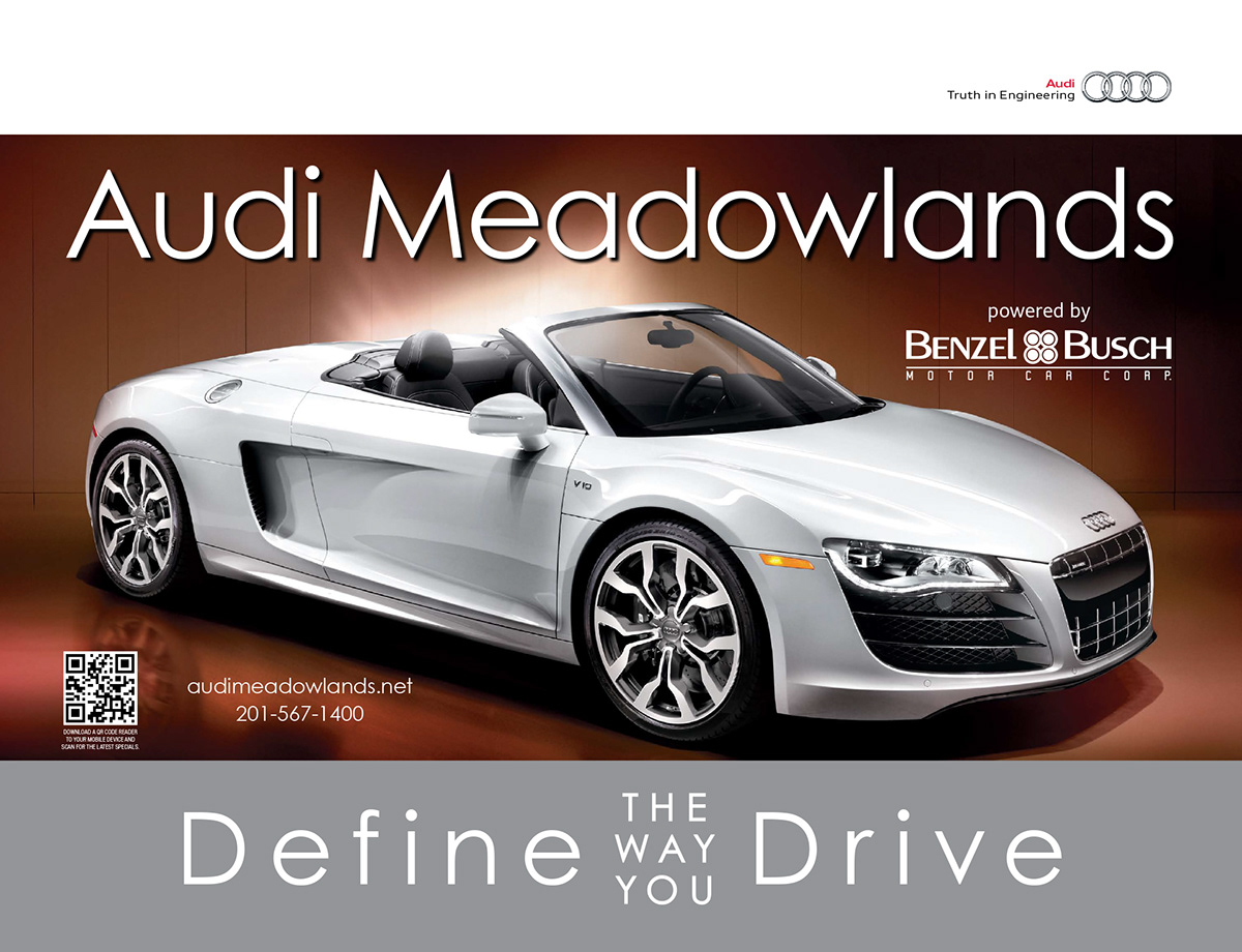 Audi Meadowlands banner ads OOH print ads