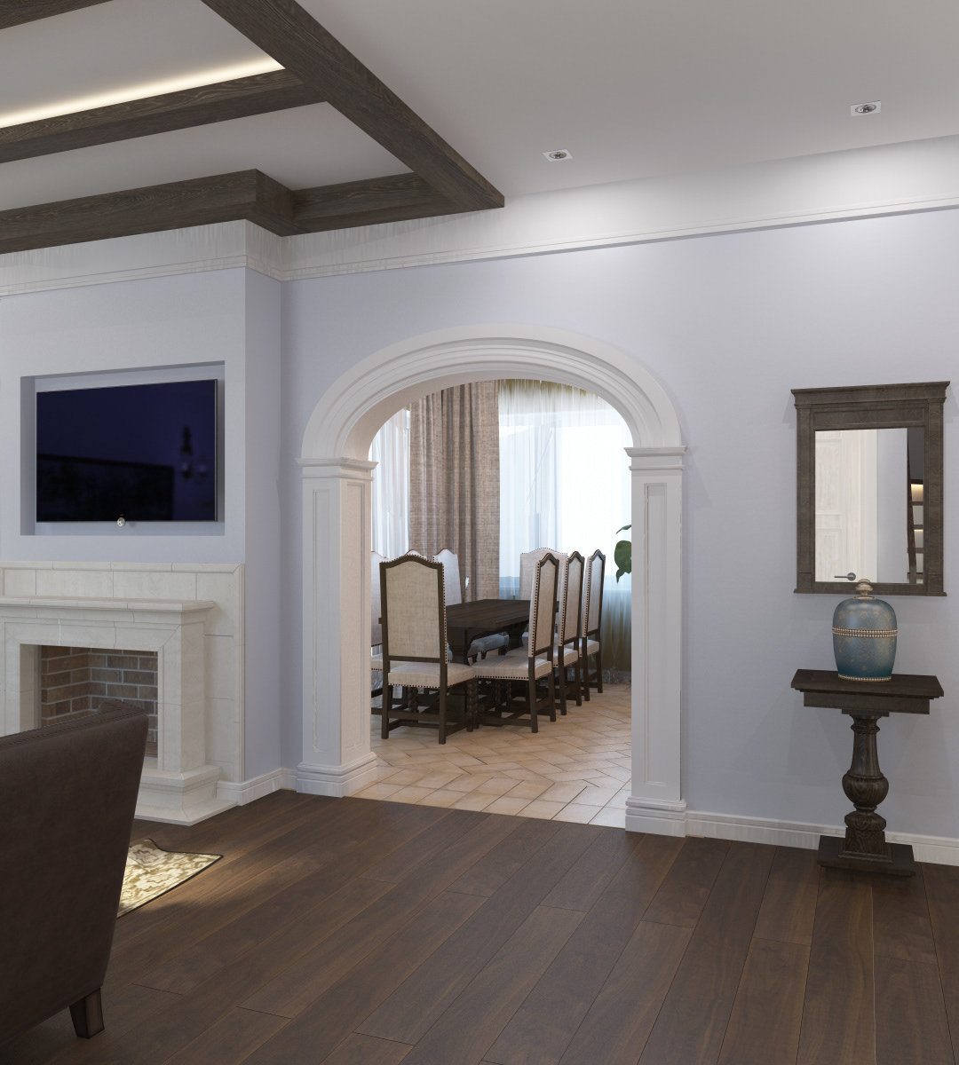 Colonial style design studio designnext home design interior design  living room design