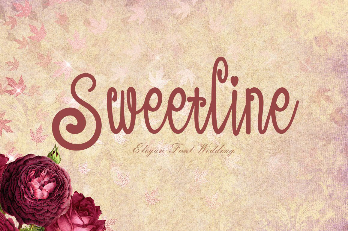 FONT WEDDING Script modern Calligraphy   Love valentine Holiday heart typo letters Sweetline