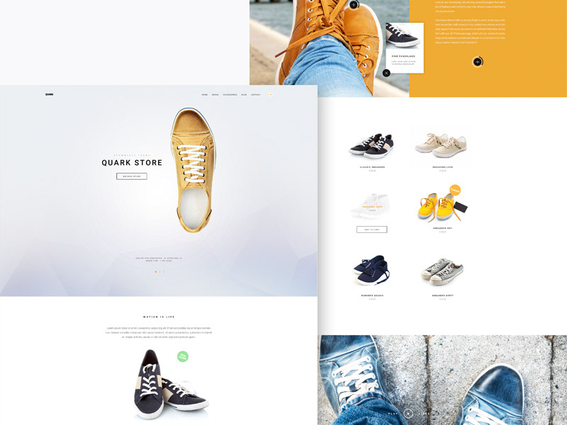 wordpress Theme templates ux UI store Ecommerce shoes