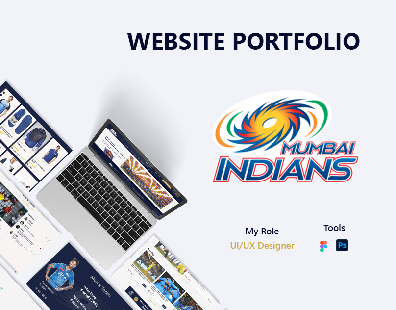 Mumbai Indians Cricket IPL sports Website Design UI/UX Design portfolio sports website Cricket Website