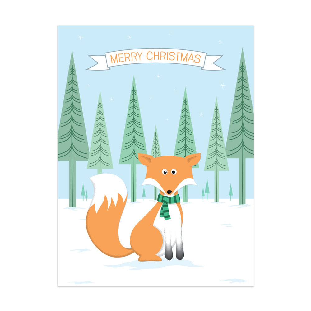 christmas cards xmas cards Hedgehog FOX rabbit owl self-promotion
