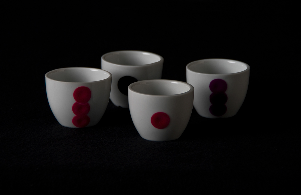 ceramic porcelain  coffee  espresso Spot coloures cup