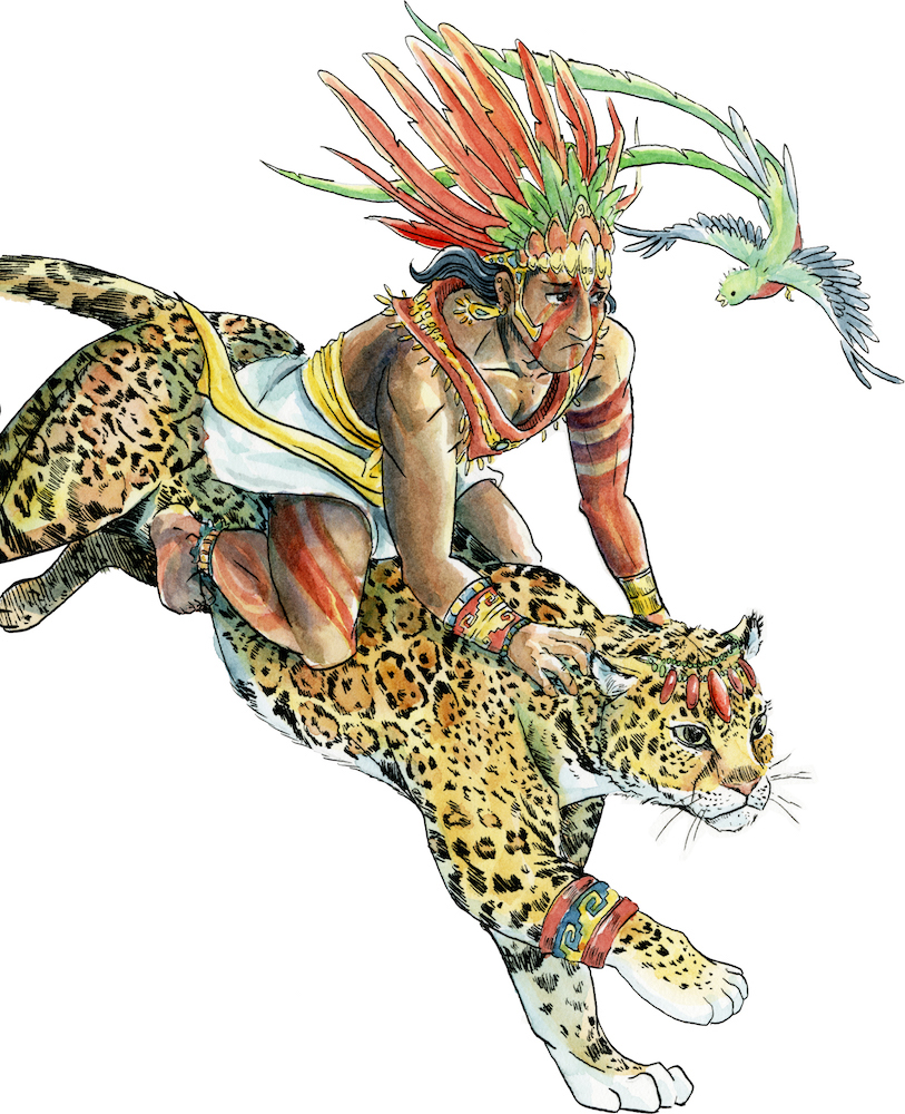 dragon quetzalcoatl children's book watercolor hockey aztec Canada feathers