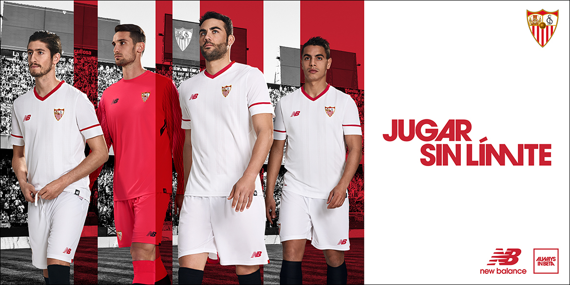 Sevilla FC new balance football nb football Sports advertising keyart football Creative Direction  sport print design  graphic design 