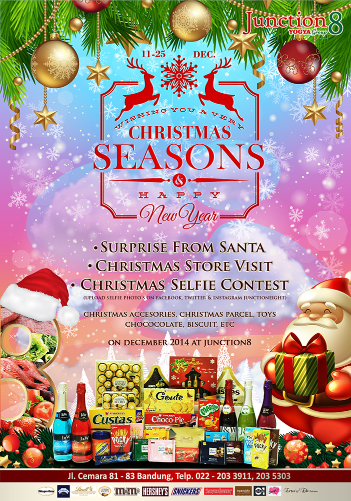 Christmas December natal santa selfie colorful design poster banner bandung indonesia best design pantone