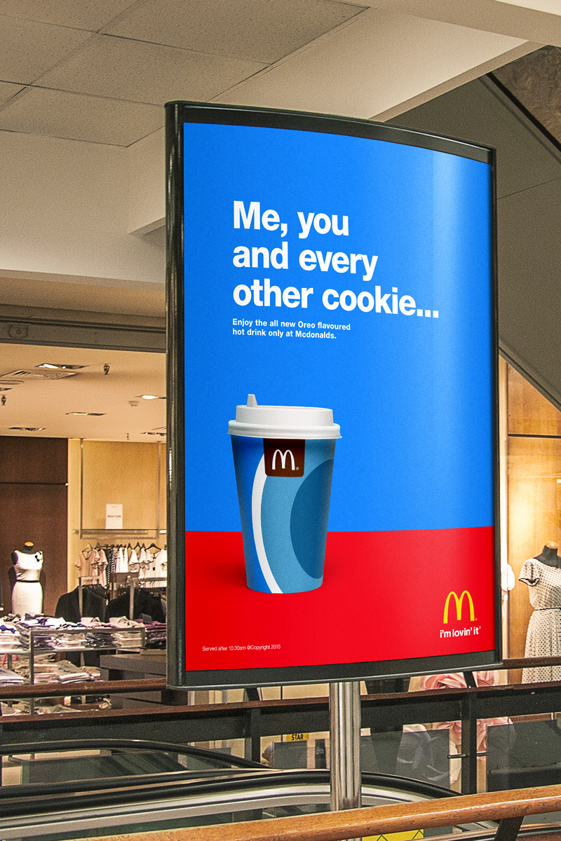 McDonalds mcdonald's fastfood drinks brand advert poster concept icons