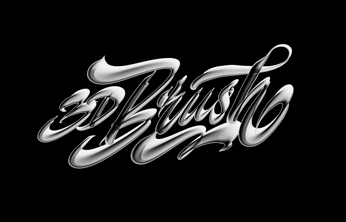 lettering Calligraphy   леттеринг каллиграфия 3D Procreate logo Logotype brush procreate brush
