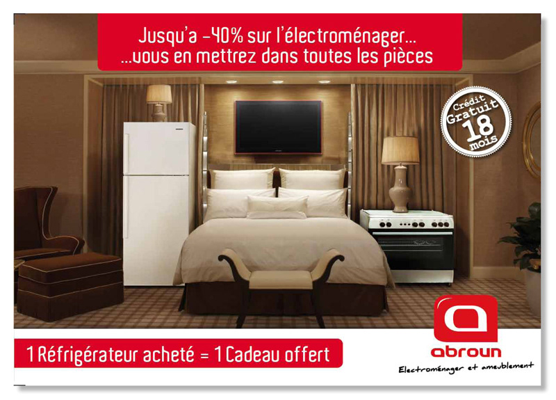 abroun  l'AMEUBLEMENT furniture Maroc Morocco affiche creation goldvision  home table bedroom