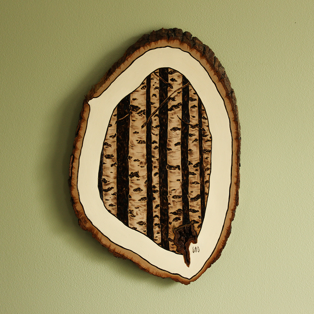 pyrography Wood Burning ornaments Christmas wall hanging home decor home goods wall art trees birch lettering HAND LETTERING type wood slice rustic