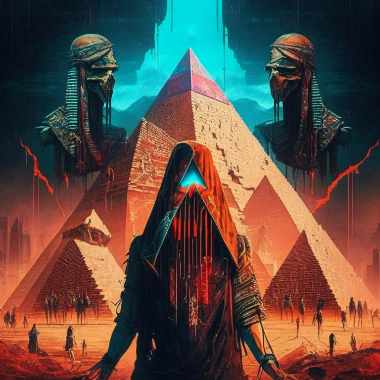 pyramid cover psychedelic surreal shelter art Desighn ancient egypt Mystic mythology