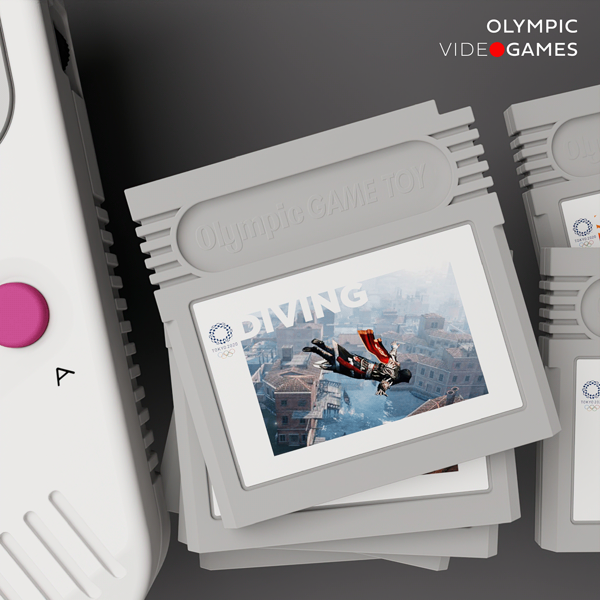 gameboy graphic design  invasione creativa Nintendo olympic olympic 2020 olympic game 2020 olympic video games Tokyo2020 video game