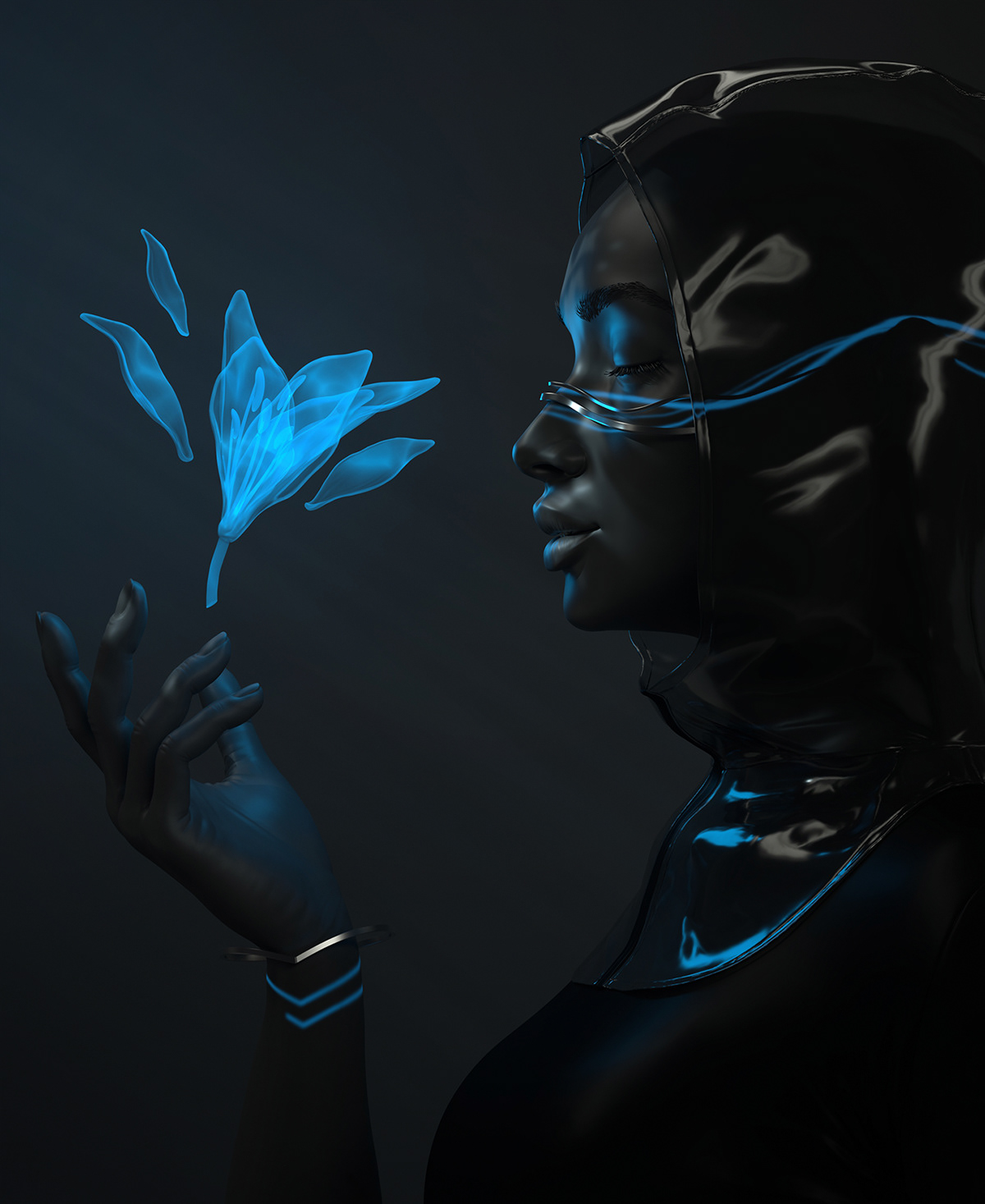 3dart 3dcharacter digitalart diva flower lily sculpting 