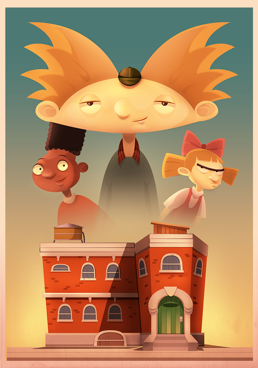 heyarnold nickelodeon vector draw digital design