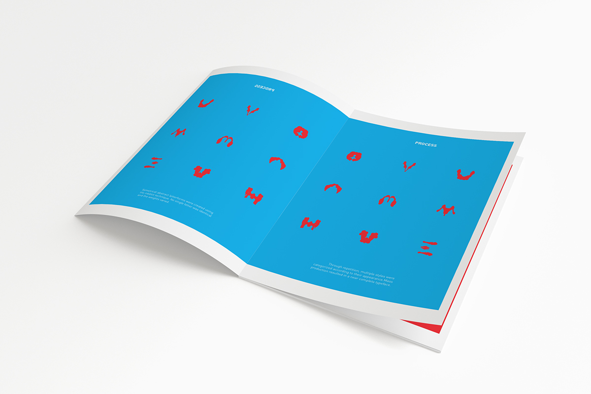 Overdose Typeface type red blue Drugs smoke pattern design letters book Booklet publication pages speciman