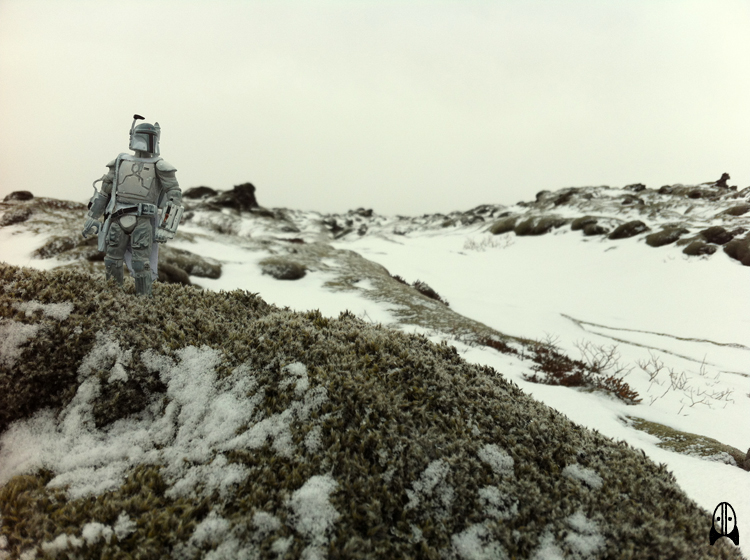 star wars boba fett Super Trooper iceland Rocket & Wink photo Hasbro kenner figure toy Landscape snow