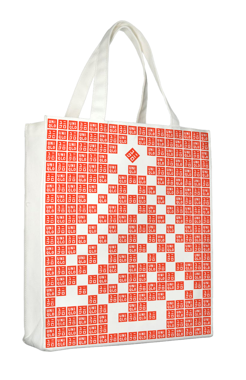 Advertising Posters uniqlo poster red logo pixels Holiday Christmas