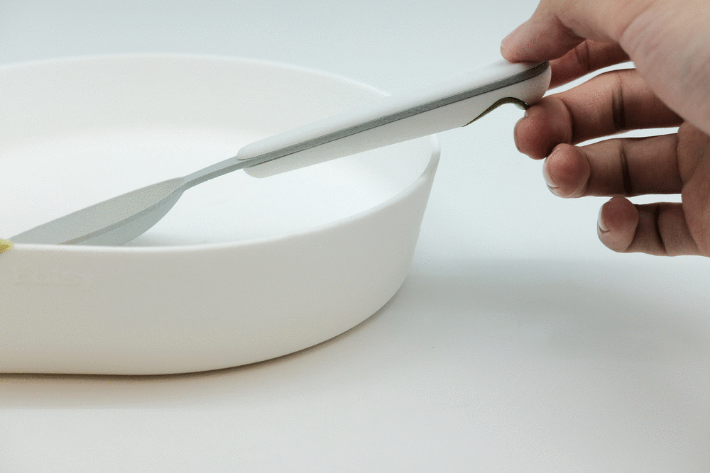 placing spoon