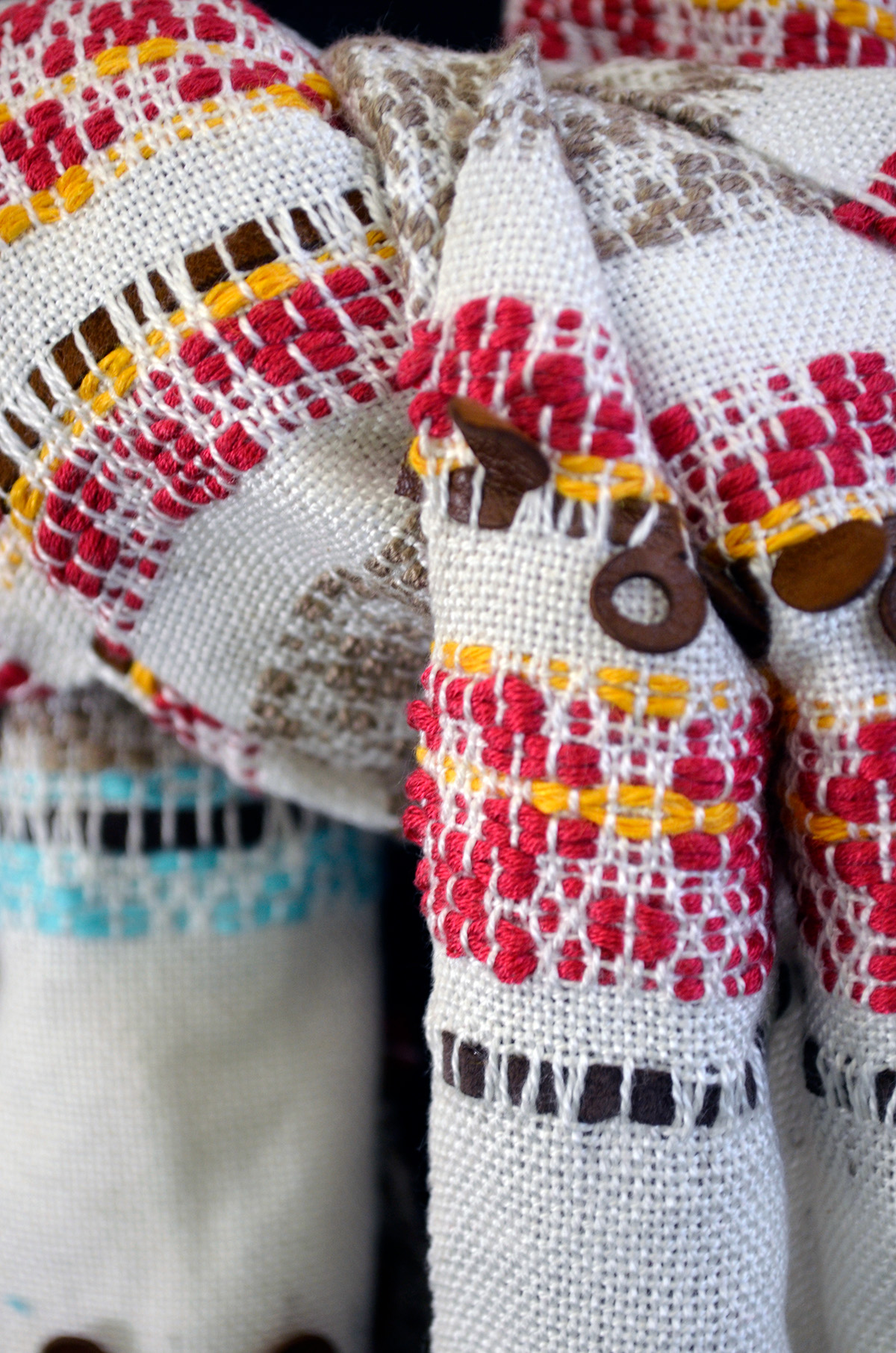 linen Tencel bamboo scarf weaving textile handmade wearable art handwoven