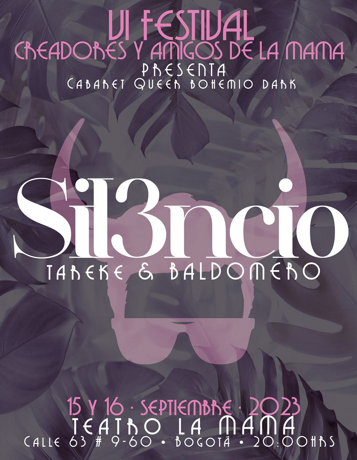 cabaret diseño cartel musica arte cabaret noir sil3ncio tareke y baldomero