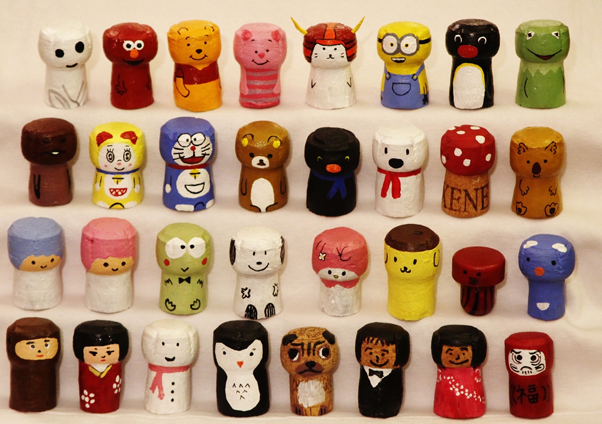 Champagne cork craft characters Character design  decoration fanart disney Sanrio toy