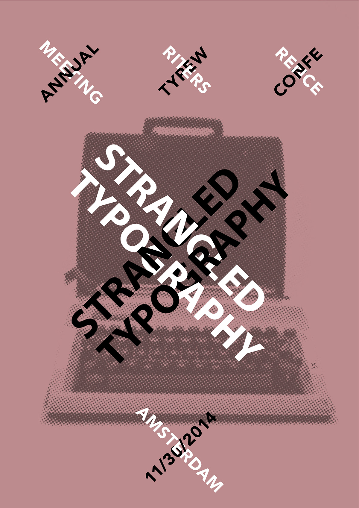 typo type typewriter design poster