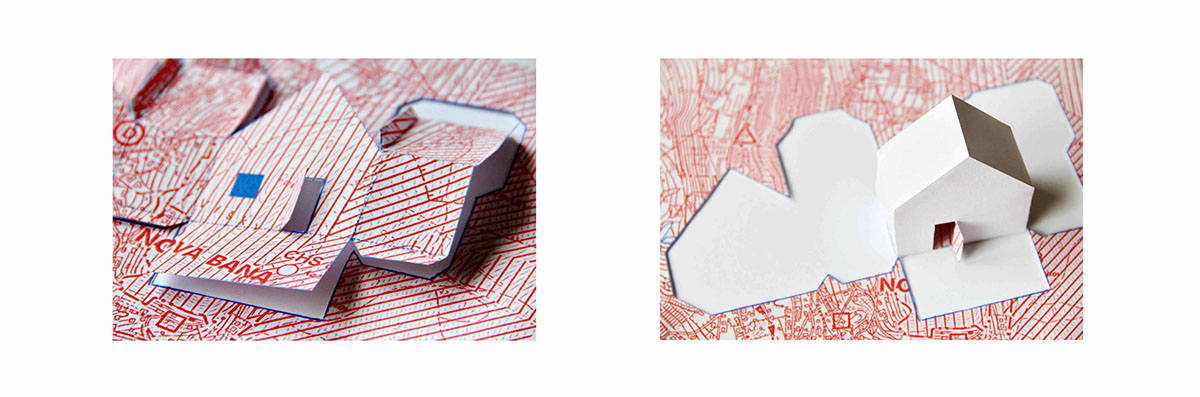 city art and cartography conceptual art map folding paper object 
