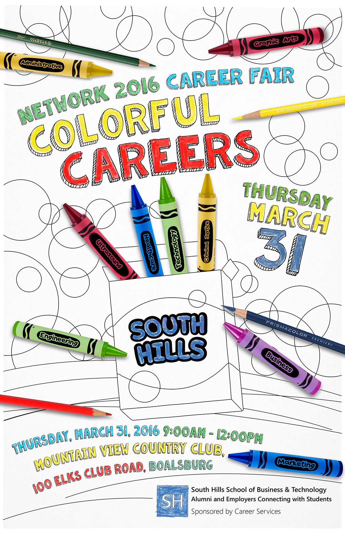 campaign Illustrator photoshop colorful Career Services Education