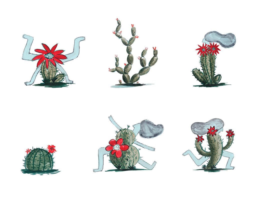 ILLUSTRATION  cactus Zine  folding women life